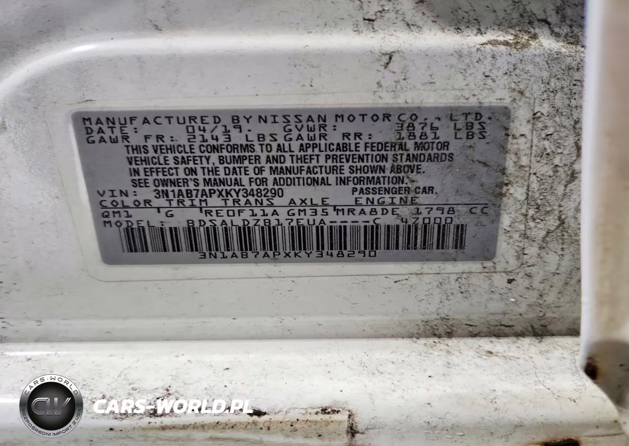 2019 Nissan Sentra Sv VIN:3N1AB7APXKY348290 - 13