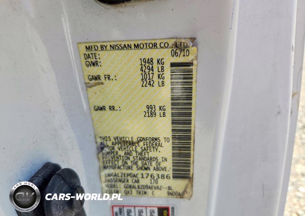 2011 Nissan Altima 2.5 S VIN:1N4AL2EP0AC176386 - 13