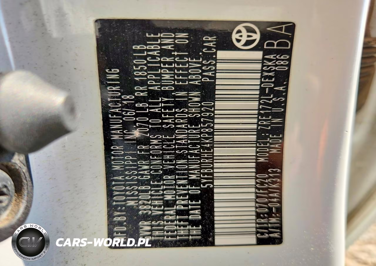 2019 Toyota Corolla Se VIN:5YFBURHE4KP857920 - 12