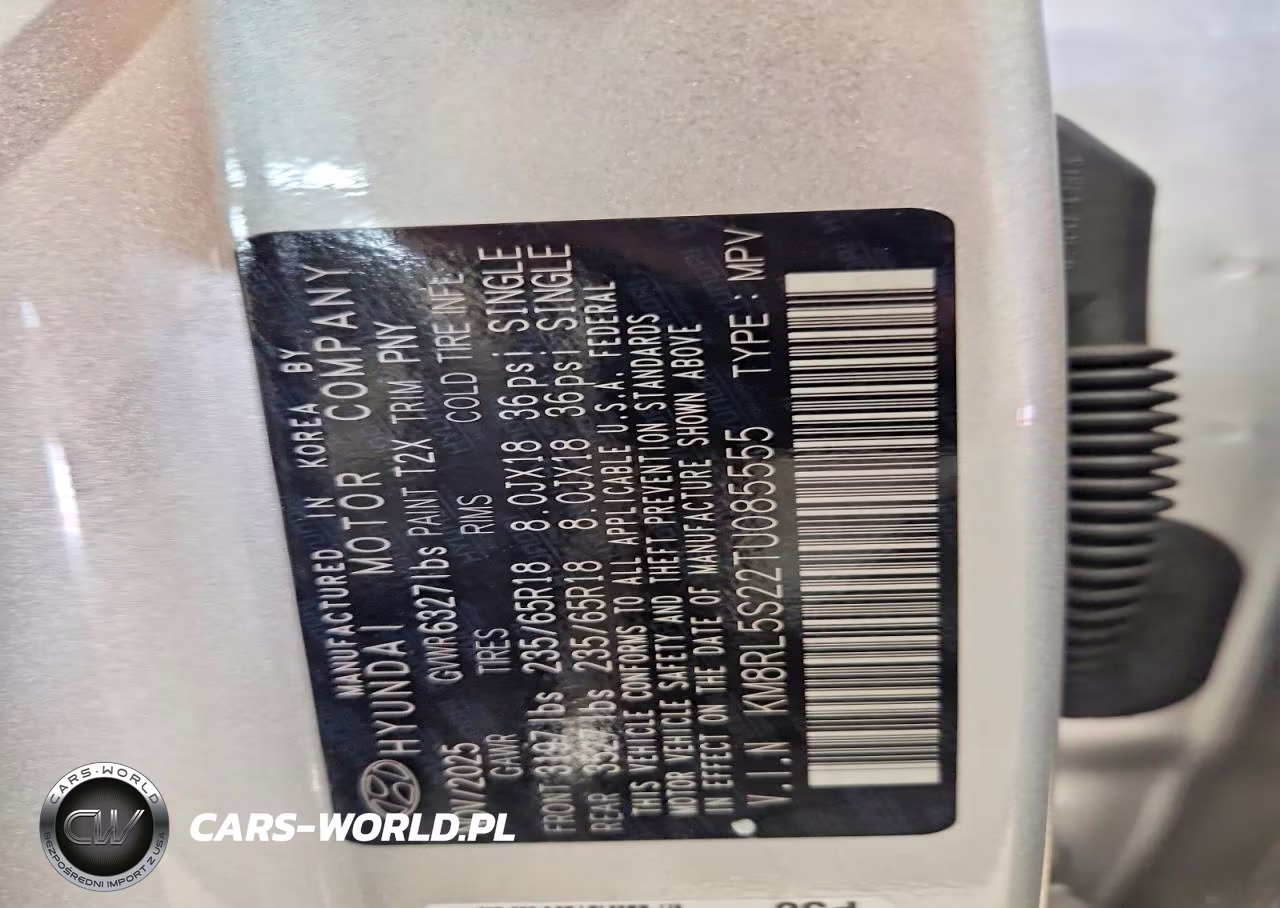 2026 Hyundai Palisade Sel VIN:KM8RL5S22TU085555 - 13