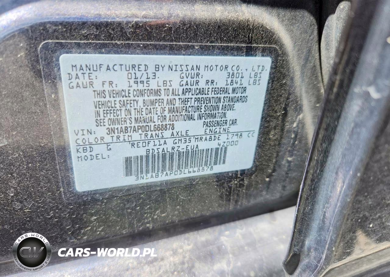 2013 Nissan Sentra S VIN:3N1AB7AP0DL668878 - 13