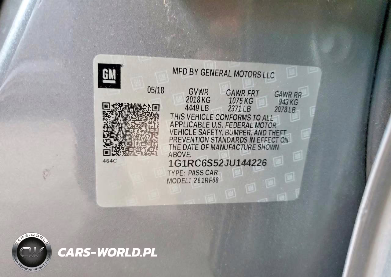 2018 Chevrolet Volt Lt VIN:1G1RC6S52JU144226 - 12