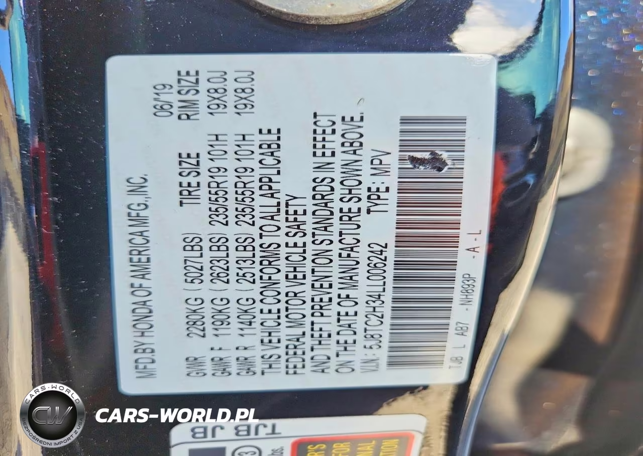 2020 Acura Rdx VIN:5J8TC2H34LL006242 - 13