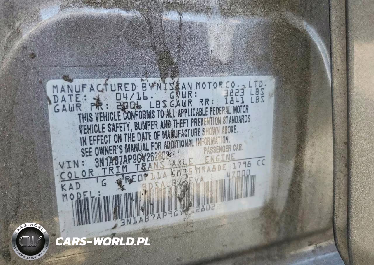 2016 Nissan Sentra S VIN:3N1AB7AP9GY262802 - 13