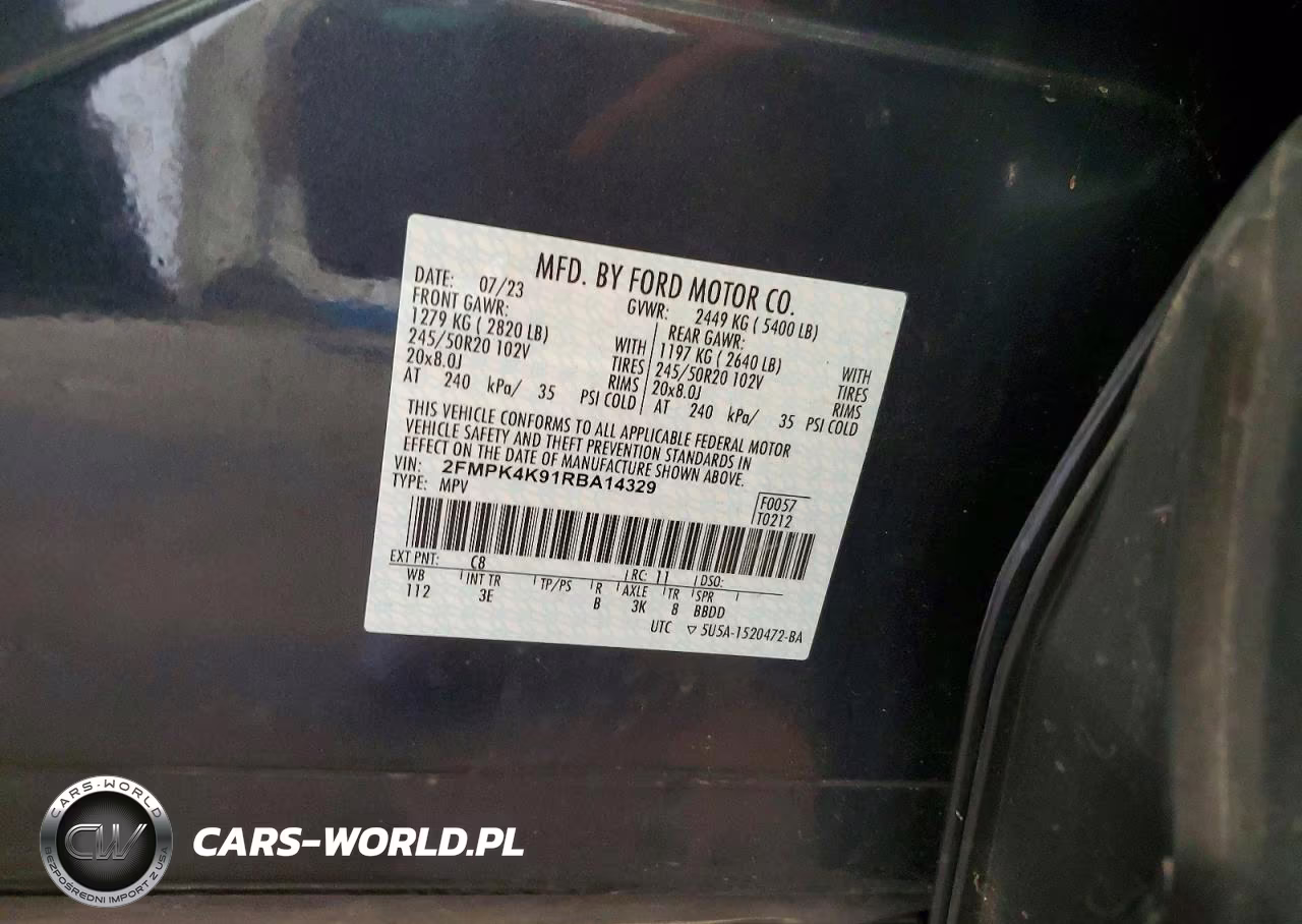 2024 Ford Edge Titanium VIN:2FMPK4K91RBA14329 - 13