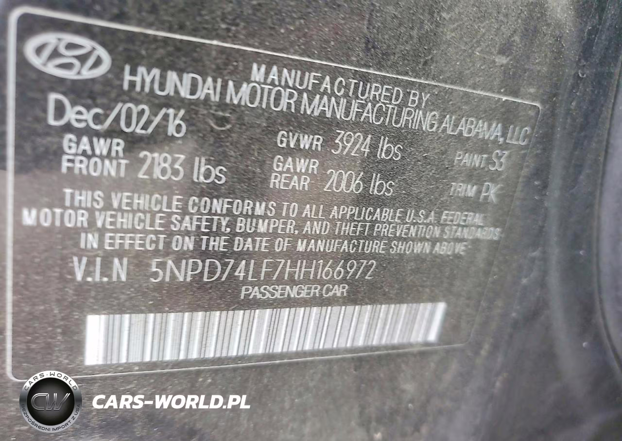 2017 Hyundai Elantra Se VIN:5NPD74LF7HH166972 - 12