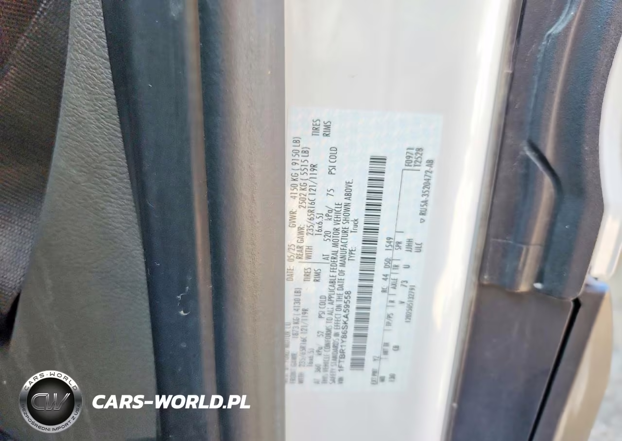 2025 Ford Transit T-250 Delivery Van VIN:1FTBR1Y86SKA59558 - 12
