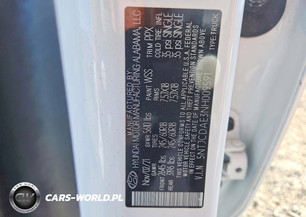 2022 Hyundai Santa Cruz Sel VIN:5NTJCDAE3NH009591 - 13