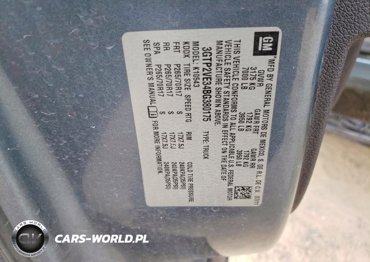 2011 GMC Sierra K1500 Sle VIN:3GTP2VE34BG380175 - 12