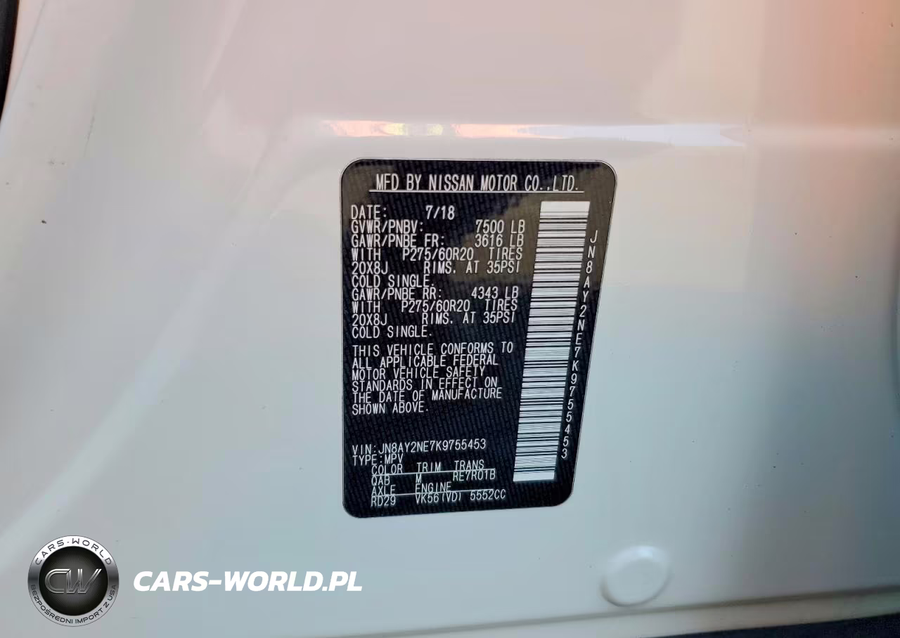 2019 Nissan Armada Platinum VIN:JN8AY2NE7K9755453 - 13