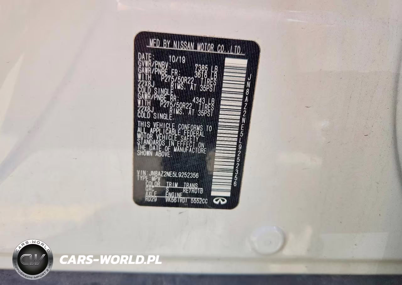 2020 Infiniti Qx80 Luxe VIN:JN8AZ2NE5L9252356 - 14