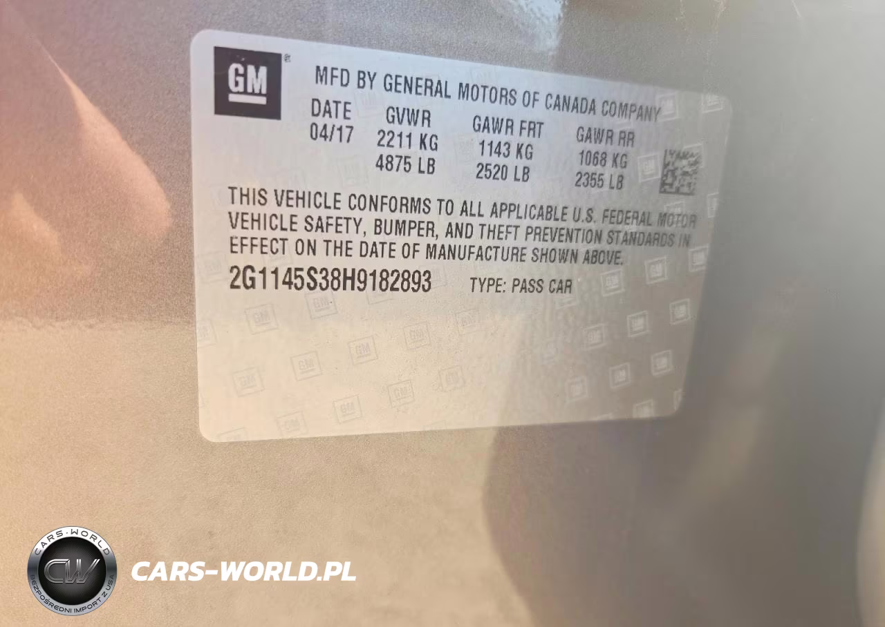 2017 Chevrolet Impala Premier VIN:2G1145S38H9182893 - 13
