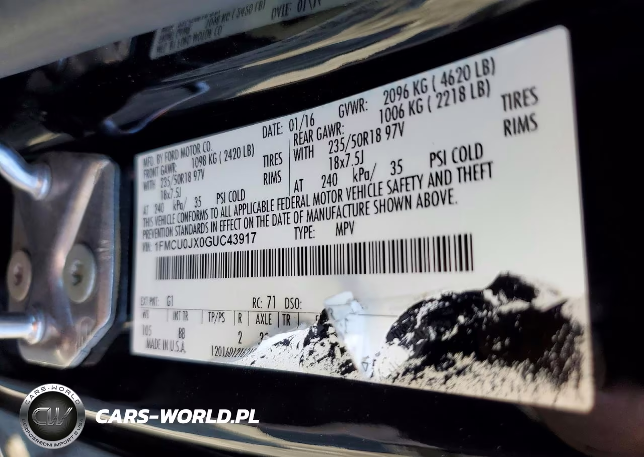 2016 Ford Escape Titanium VIN:1FMCU0JX0GUC43917 - 13