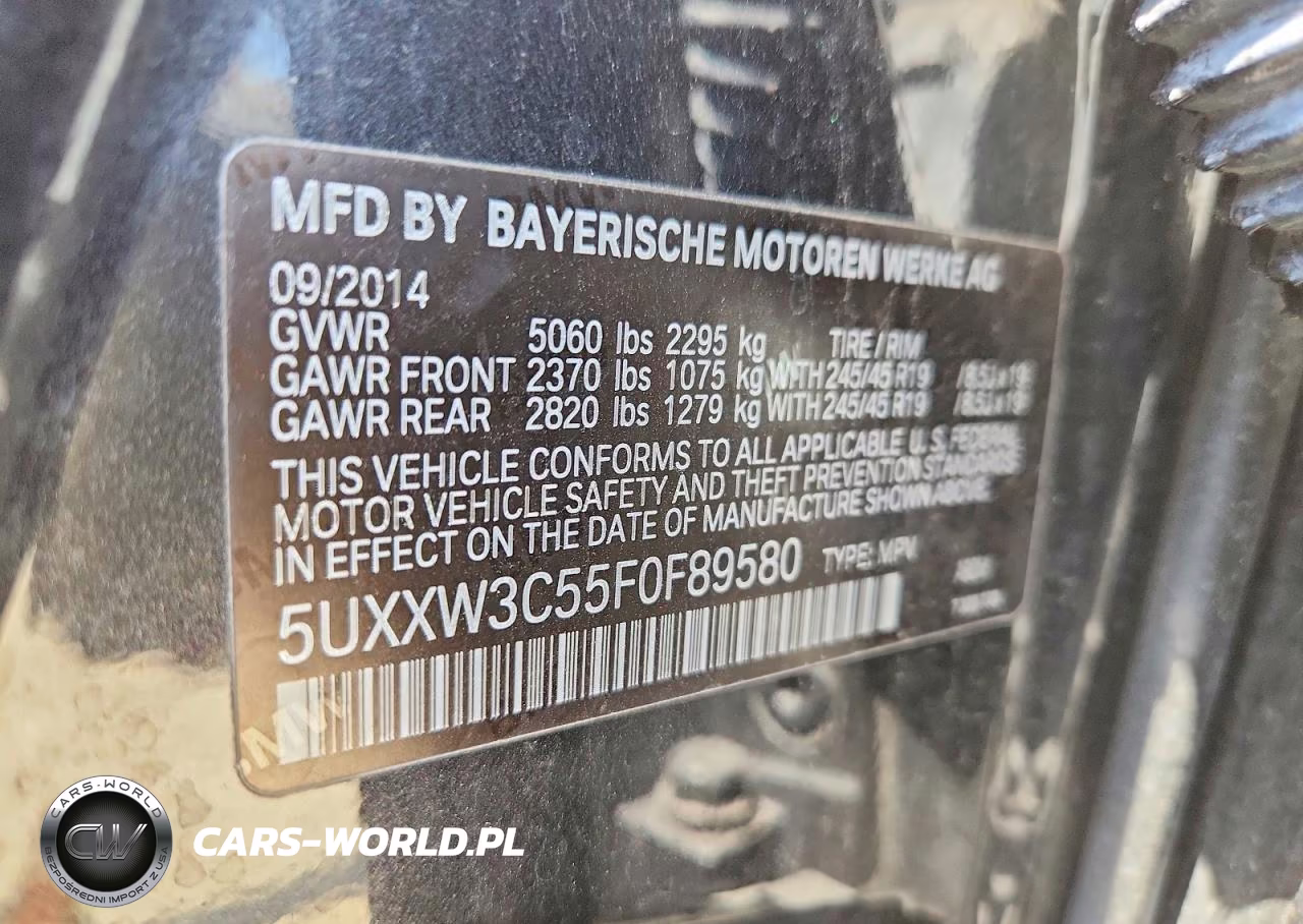 2015 BMW X4 xDrive28I VIN:5UXXW3C55F0F89580 - 14