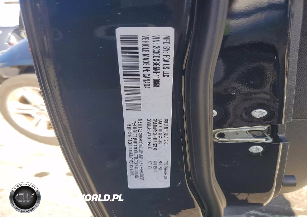 2022 Dodge Charger Sxt VIN:2C3CDXBG6NH110868 - 12