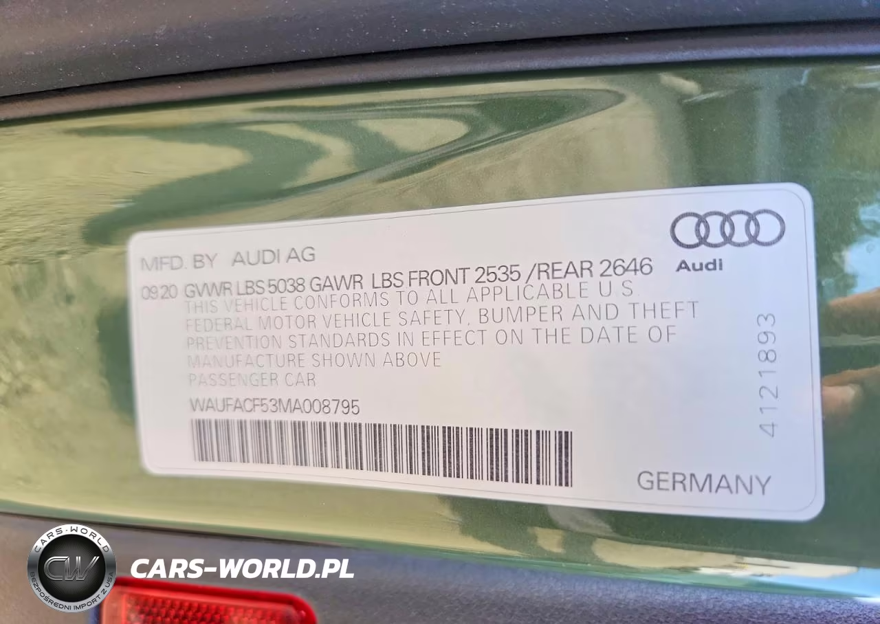 2021 Audi A5 Premium Plus 45 VIN:WAUFACF53MA008795 - 13