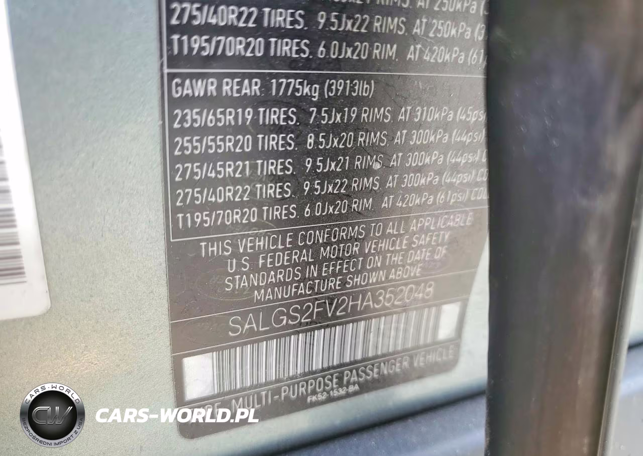2017 Land Rover Range Rover Hse VIN:SALGS2FV2HA352048 - 12