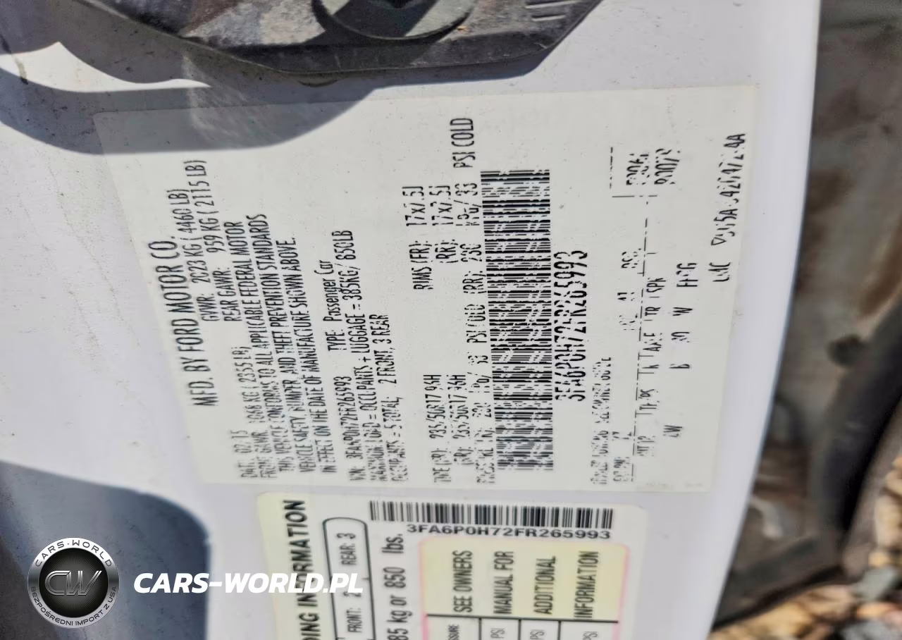 2015 Ford Fusion Se VIN:3FA6P0H72FR265993 - 12