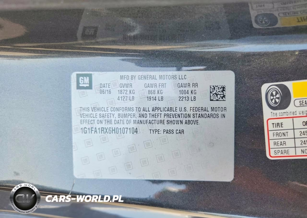 2017 Chevrolet Camaro Ls VIN:1G1FA1RX6H0107104 - 13
