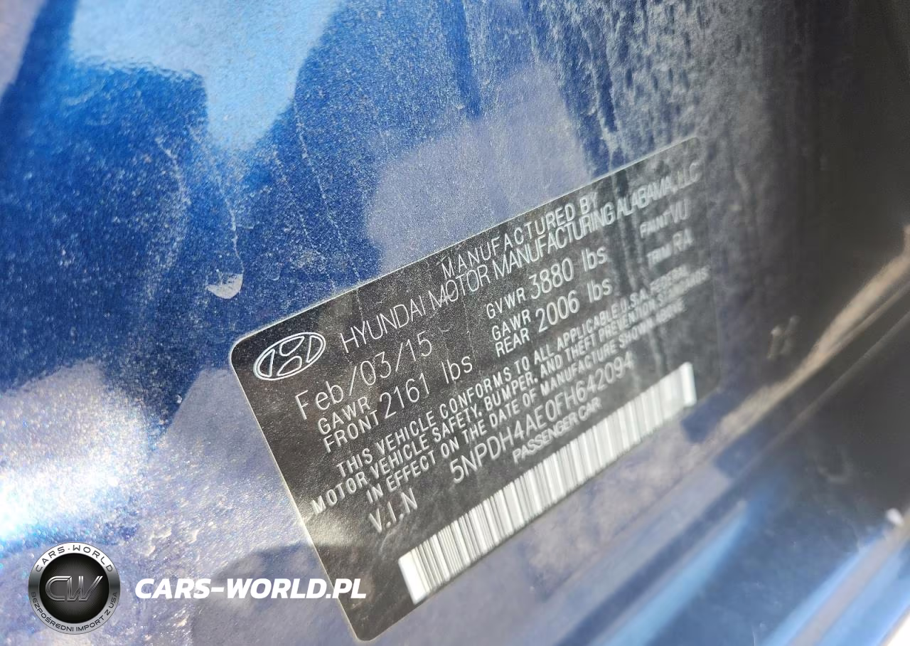 2015 Hyundai Elantra Se VIN:5NPDH4AE0FH642094 - 12