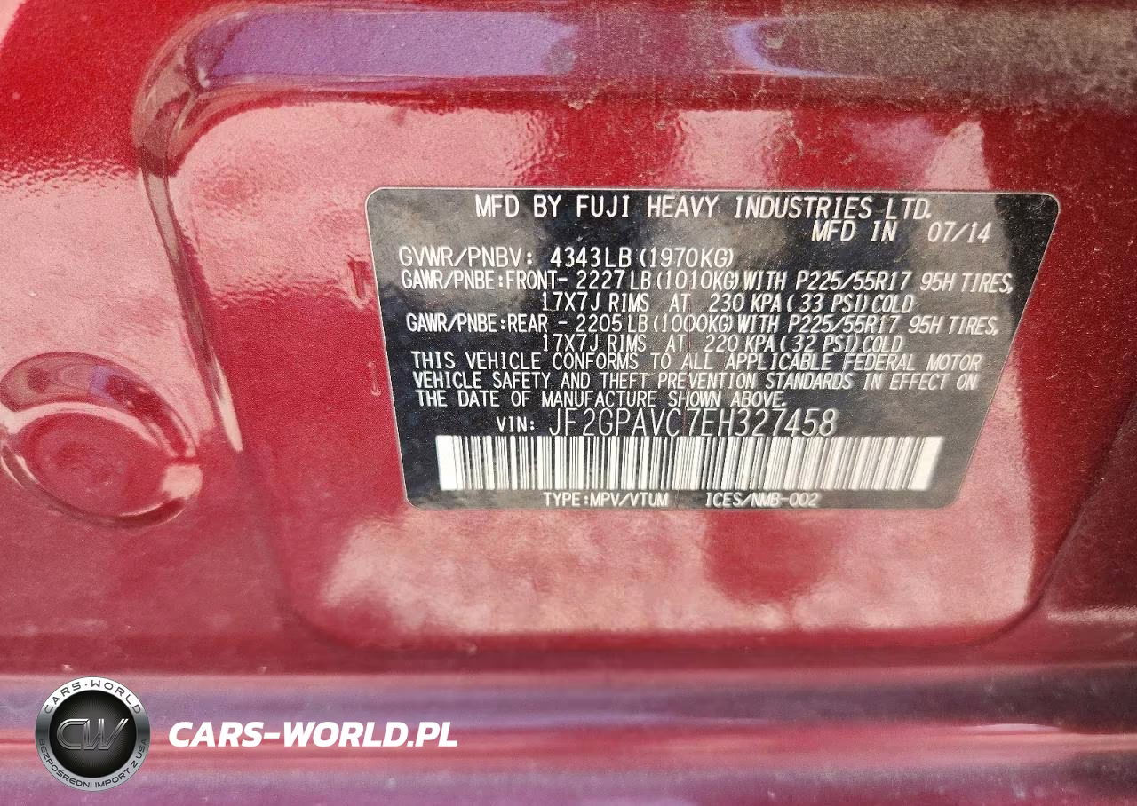 2014 Subaru Xv Crosstrek 2.0 Premium VIN:JF2GPAVC7EH327458 - 13