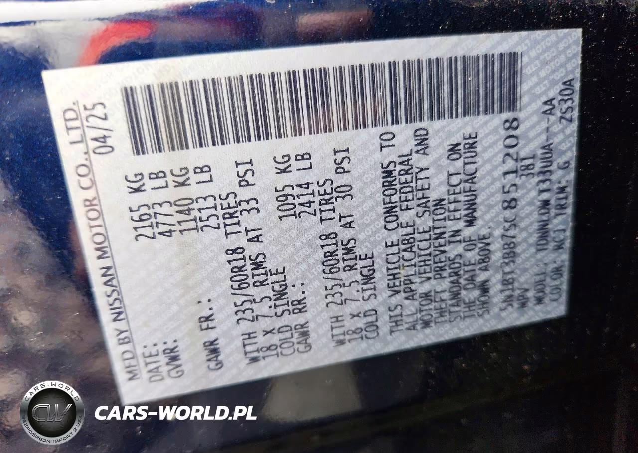 2025 Nissan Rogue Sv VIN:5N1BT3BB7SC851208 - 12