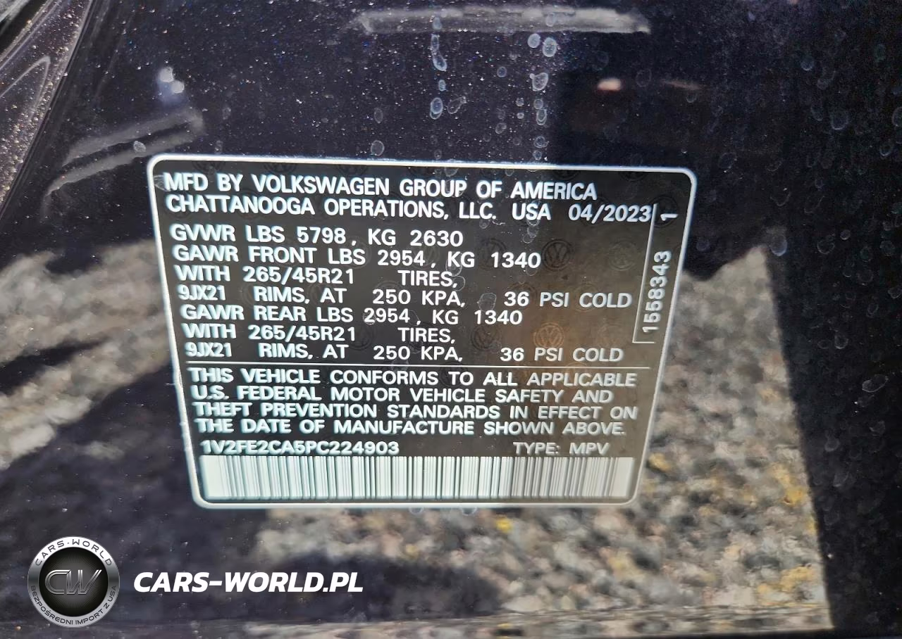 2023 Volkswagen Atlas Cross Sport Sel Premium R-Line VIN:1V2FE2CA5PC224903 - 12