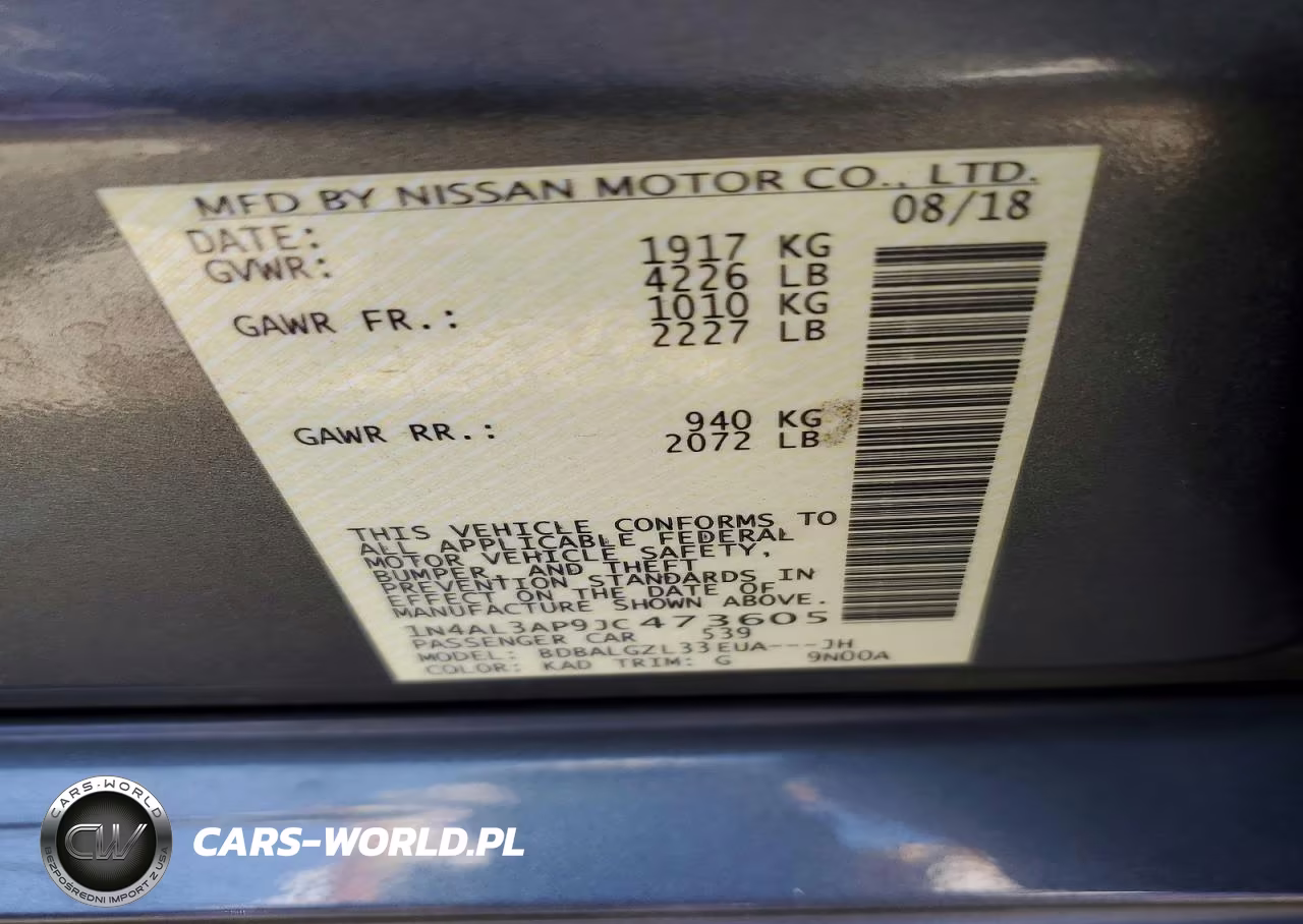 2018 Nissan Altima 2.5 S VIN:1N4AL3AP9JC473605 - 12