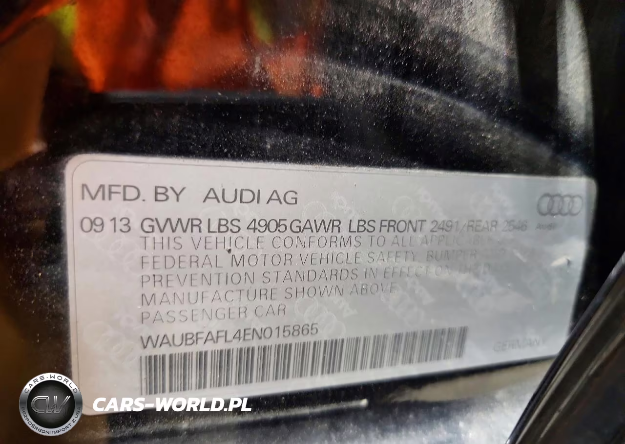 2014 Audi A4 Premium VIN:WAUBFAFL4EN015865 - 12