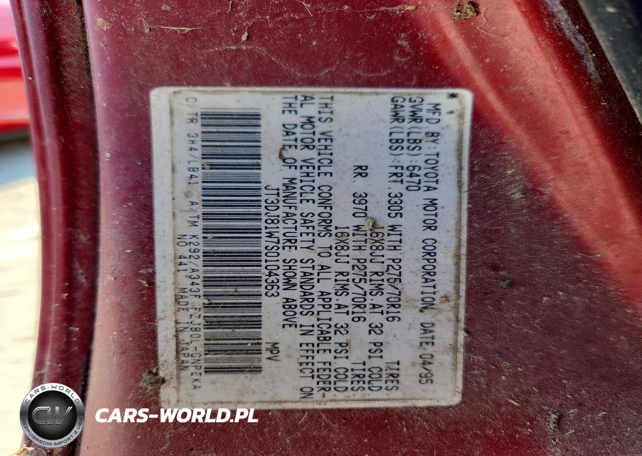 1995 Toyota Land Cruiser Dj81 VIN:JT3DJ81W7S0104363 - 12