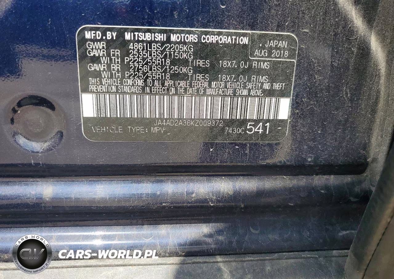 2019 Mitsubishi Outlander Es VIN:JA4AD2A36KZ009372 - 13