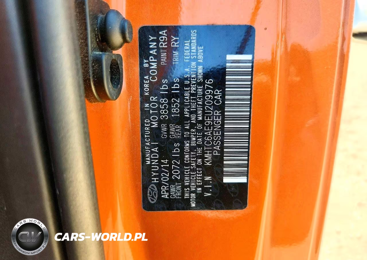 2014 Hyundai Veloster Turbo VIN:KMHTC6AE9EU209976 - 12