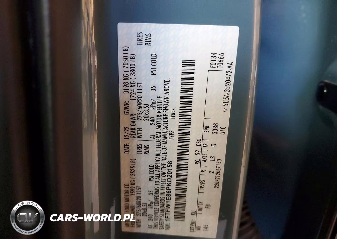 2023 Ford F150 Supercrew VIN:1FTFW1E86PKD20158 - 13
