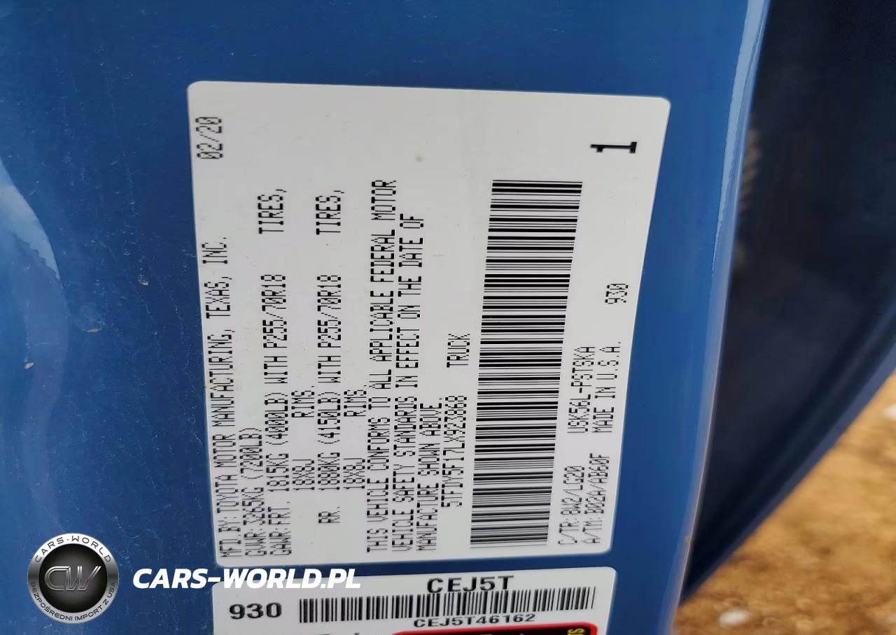 2020 Toyota Tundra Sr5 VIN:5TFDY5F17LX923868 - 12