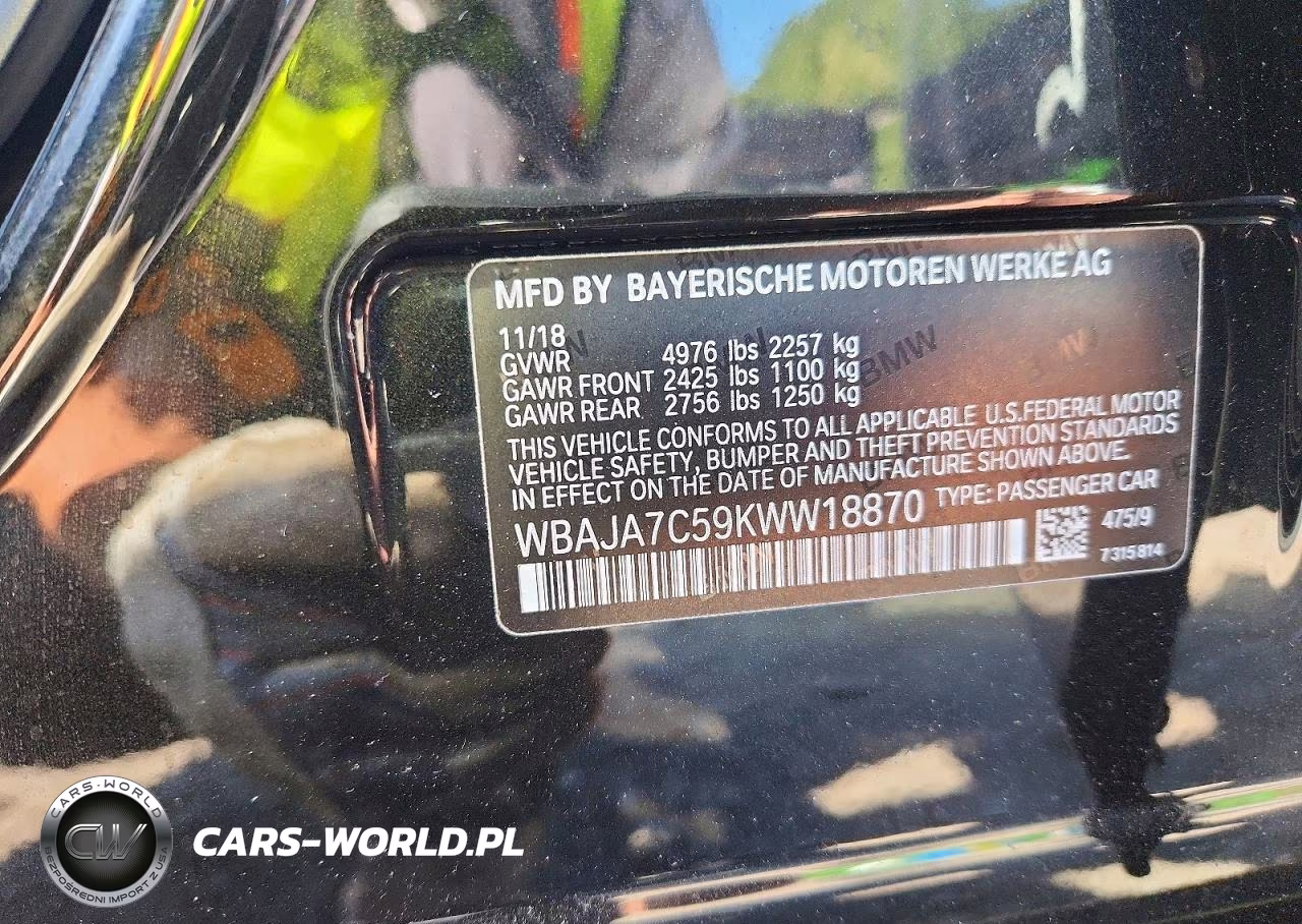 2019 BMW 530 Xi VIN:WBAJA7C59KWW18870 - 13