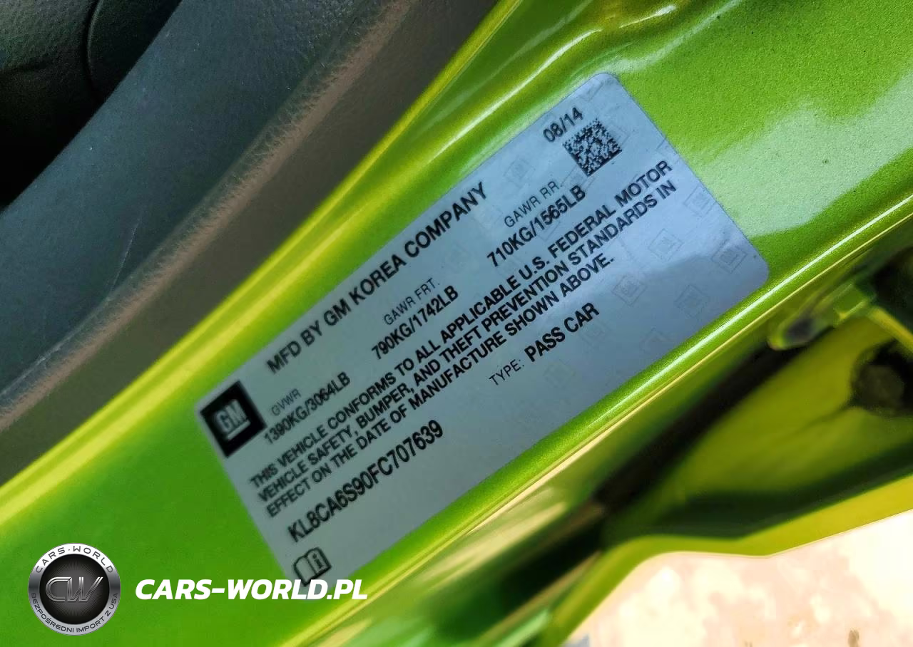 2015 Chevrolet Spark Ls VIN:KL8CA6S90FC707639 - 12