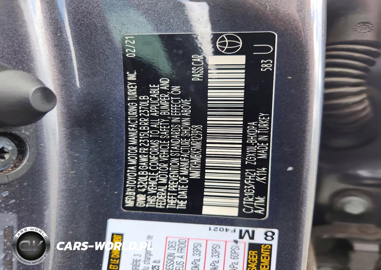 2021 Toyota C-Hr Le VIN:NMTKHMBX5MR123958 - 12