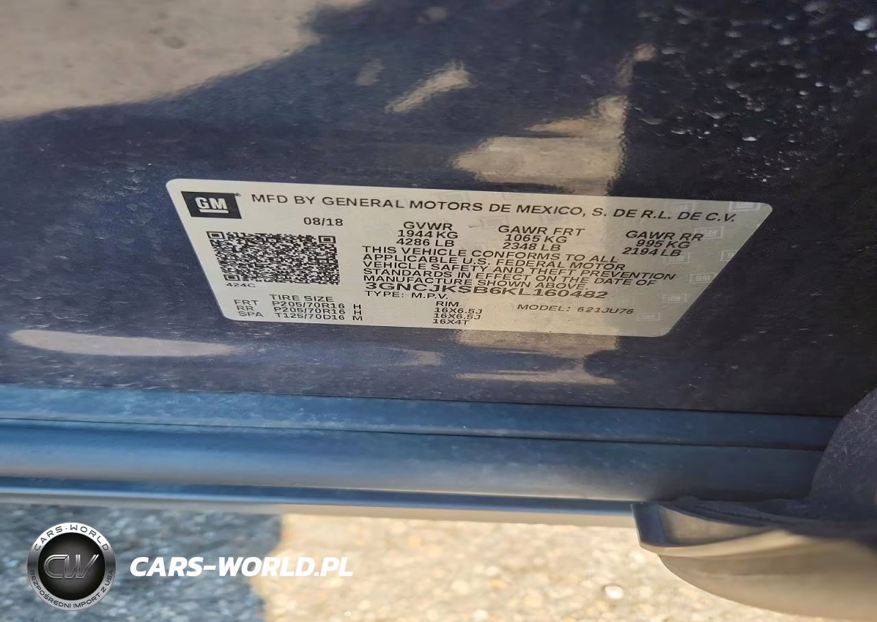 2019 Chevrolet Trax Ls VIN:3GNCJKSB6KL160482 - 13