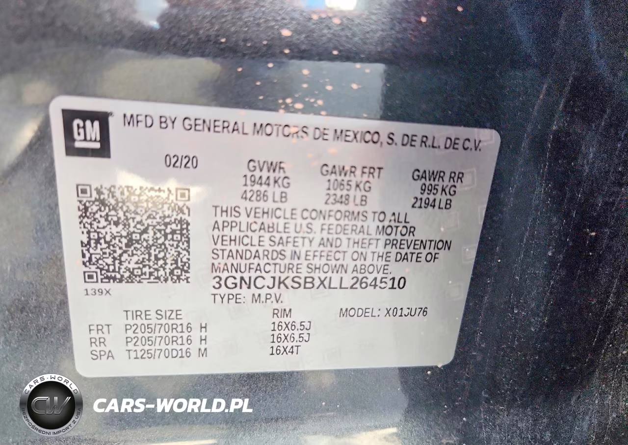 2020 Chevrolet Trax Ls VIN:3GNCJKSBXLL264510 - 13