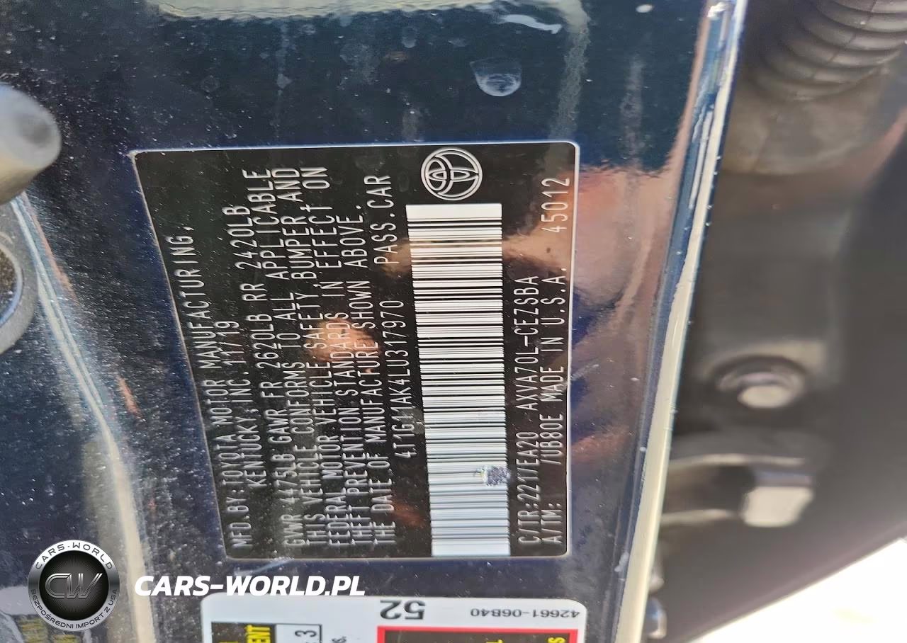 2020 Toyota Camry Se VIN:4T1G11AK4LU317970 - 13