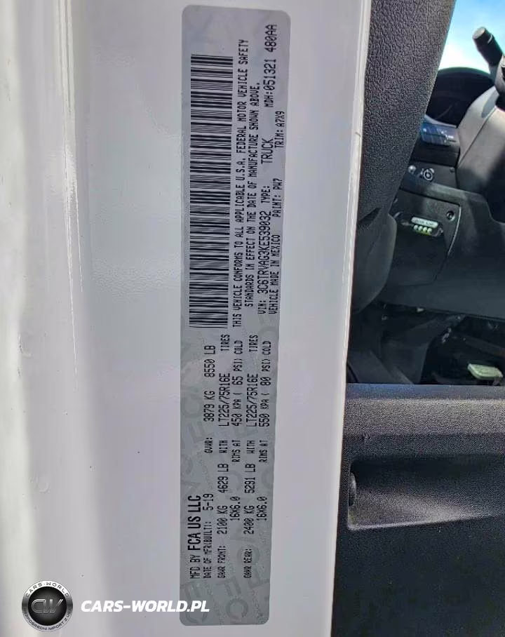 2019 Ram Promaster 1500 1500 Standard VIN:3C6TRVAG3KE539032 - 10