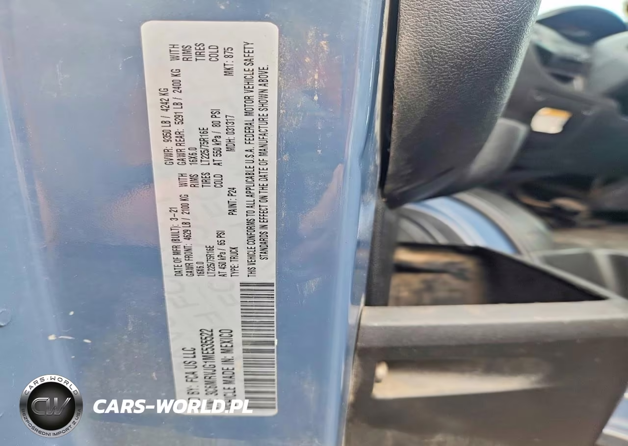 2021 Ram Promaster 3500 Delivery Van VIN:3C6MRVJG1ME535522 - 13