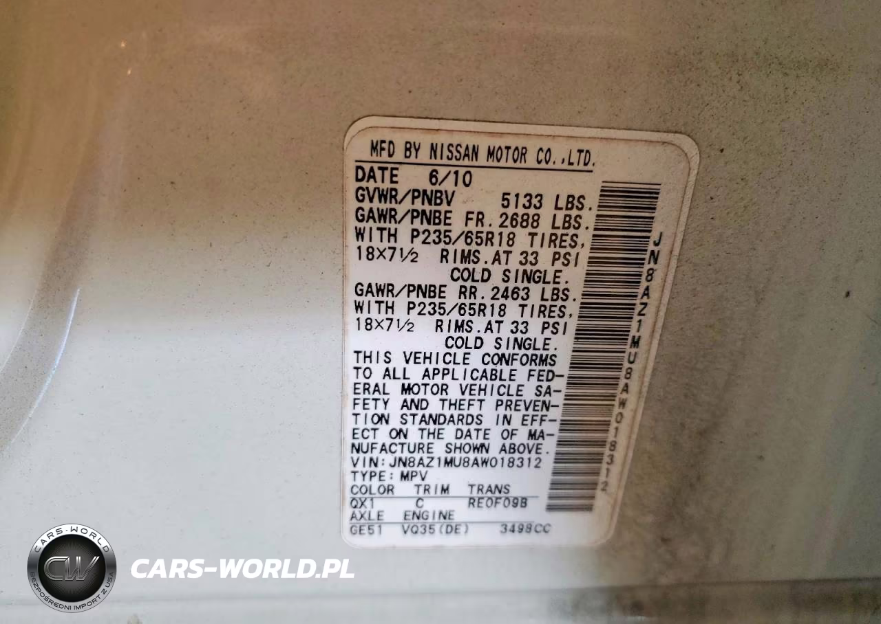 2010 Nissan Murano S VIN:JN8AZ1MU8AW018312 - 13