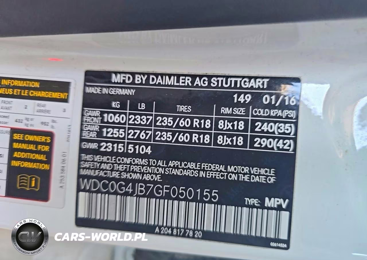 2016 Mercedes-Benz Glc 300 VIN:WDC0G4JB7GF050155 - 10