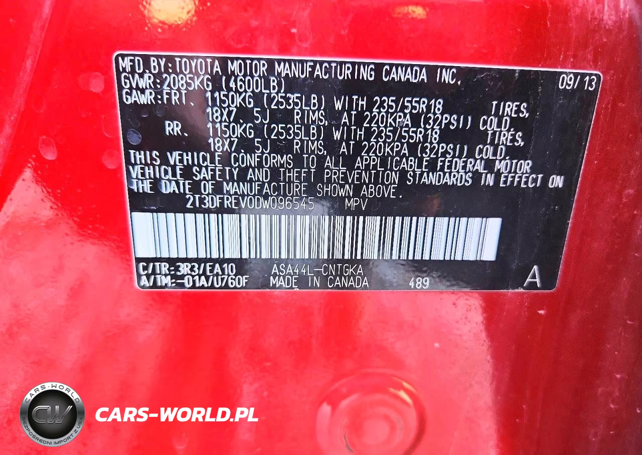 2013 Toyota Rav4 Limited VIN:2T3DFREV0DW096545 - 12