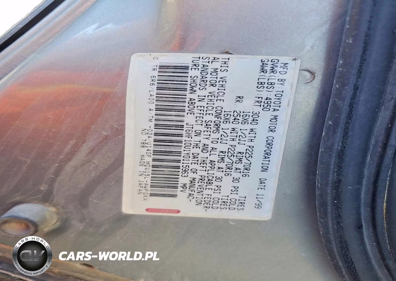 2000 Lexus Rx 300 VIN:JT6HF10U1Y0115963 - 13