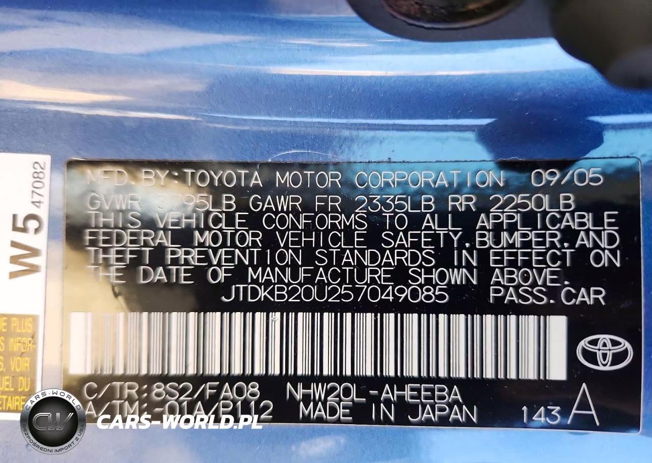 2005 Toyota Prius Base VIN:JTDKB20U257049085 - 12