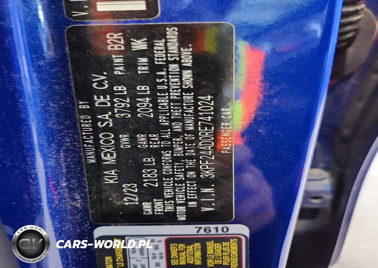 2024 Kia Forte Lxs VIN:3KPF24AD0RE741024 - 12
