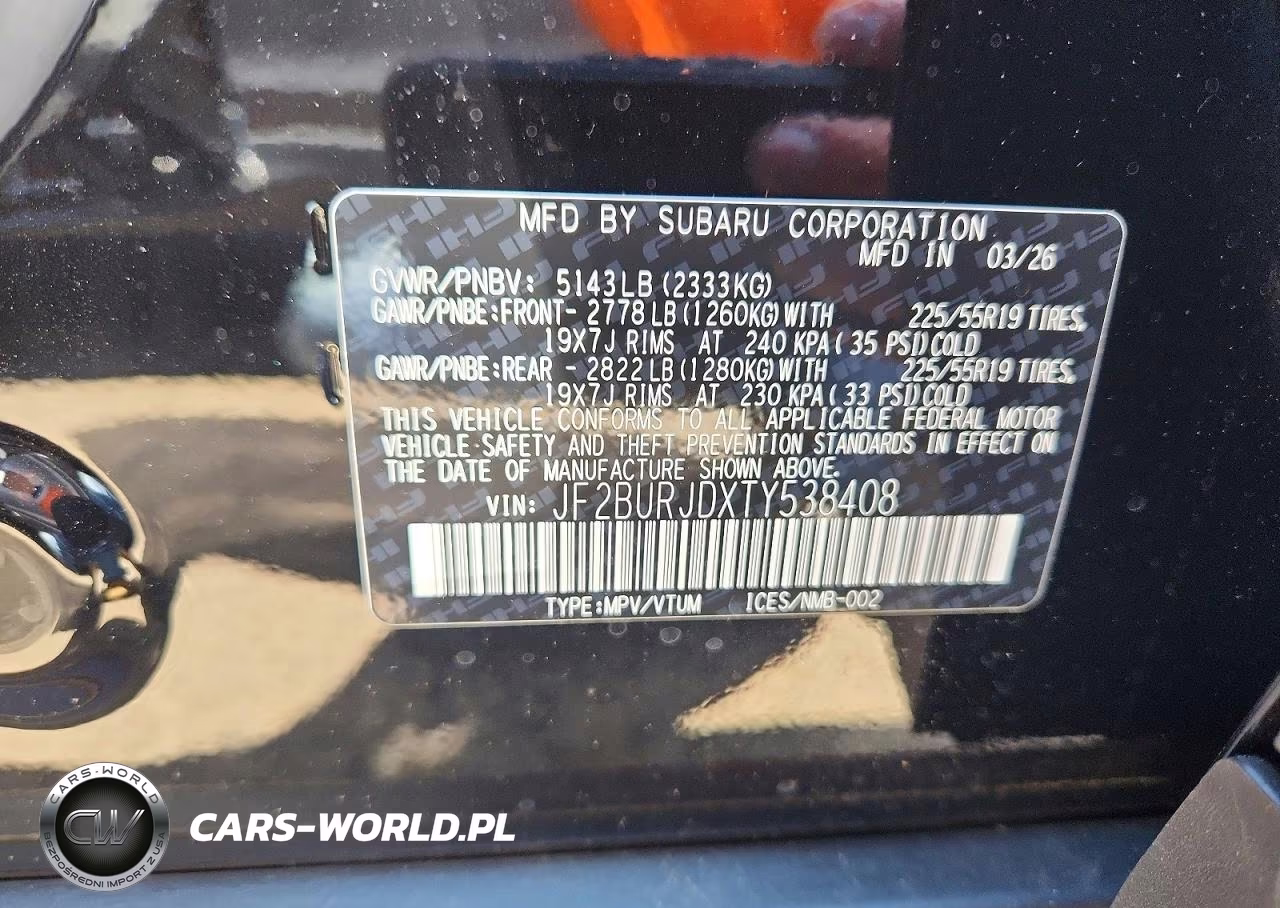 2026 Subaru Outback Touring Xt VIN:JF2BURJDXTY538408 - 13
