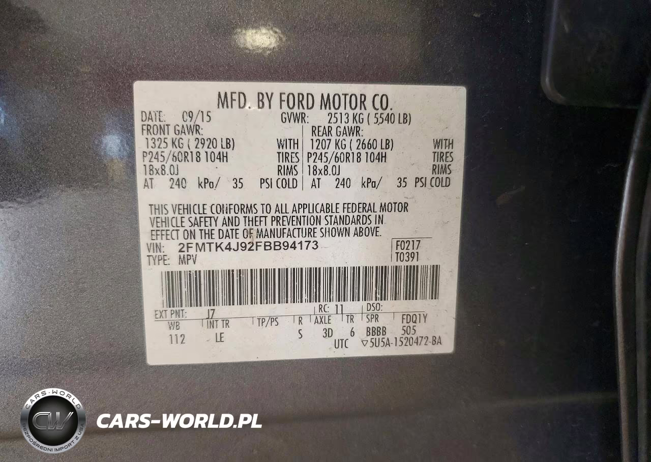 2015 Ford Edge Sel VIN:2FMTK4J92FBB94173 - 13